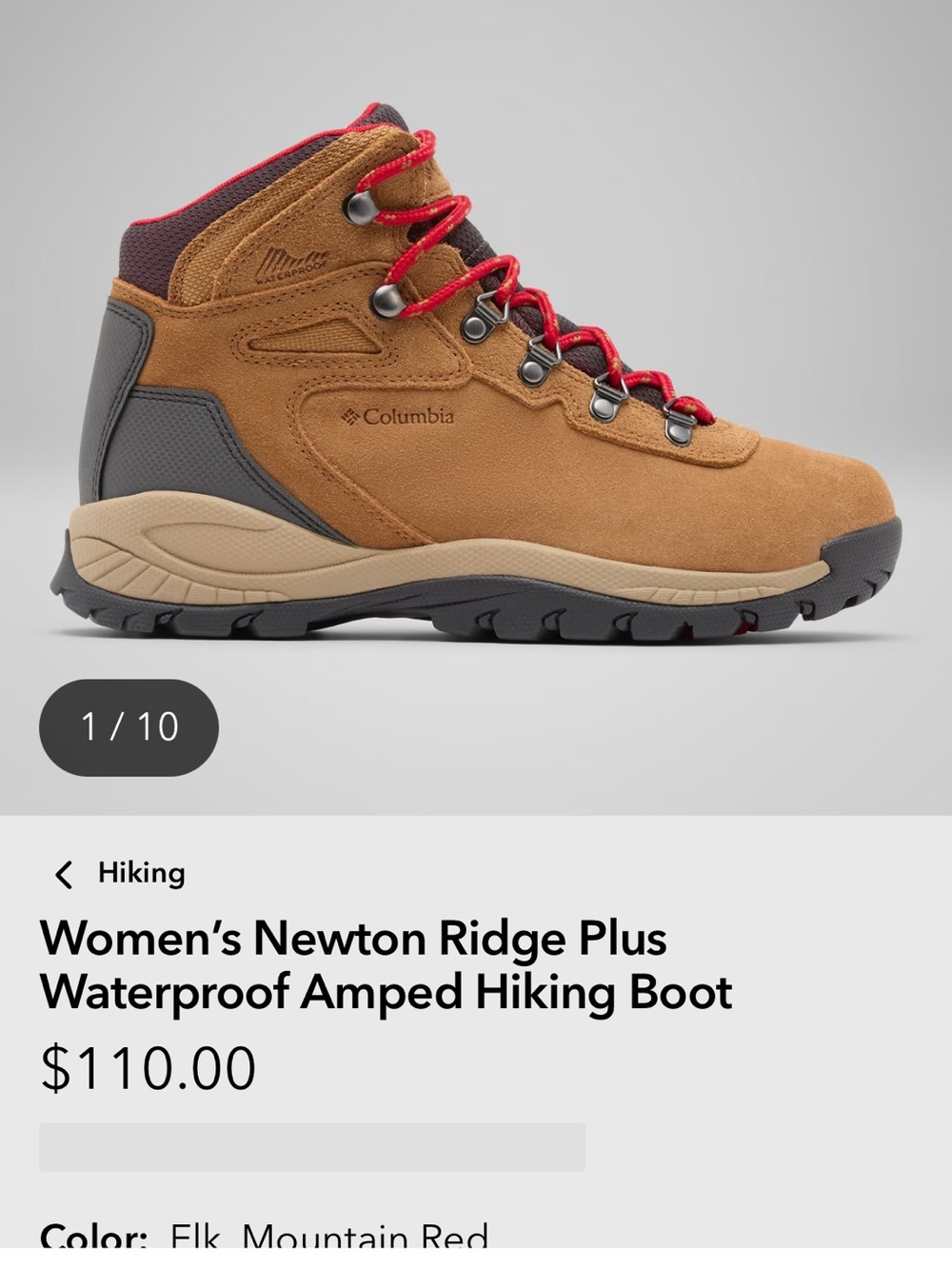 Columbia Women’s Newton Ridge Plus Waterproof Amped Hiking Boot